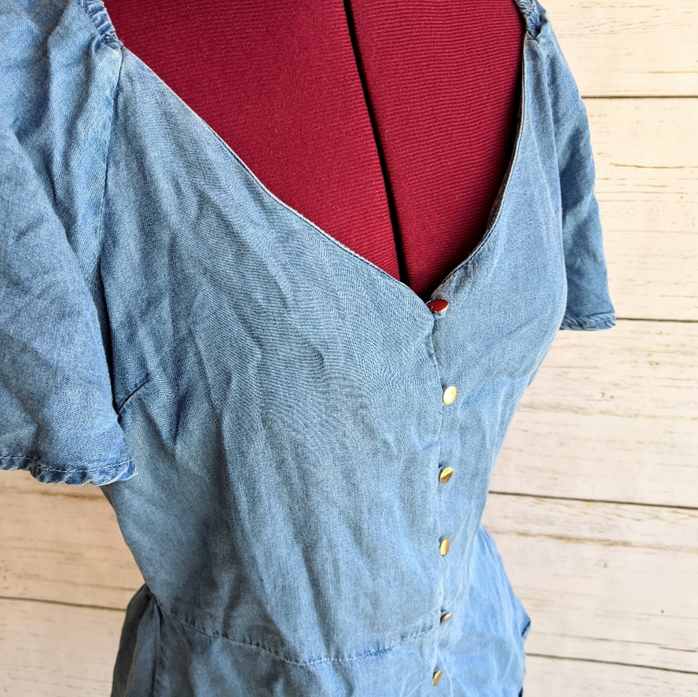 Haute Monde Casual Button Blouse